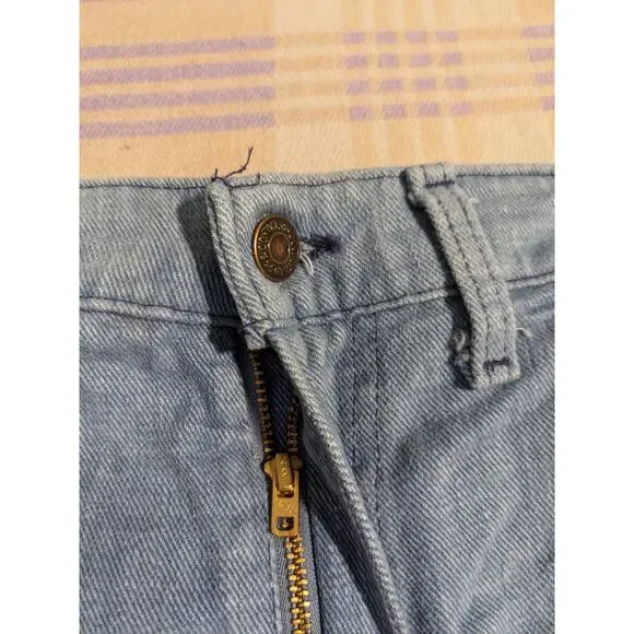 Vintage 70s Levis Flare Bell Bottom Jeans Pants White Tab Painted 36x30 Grateful